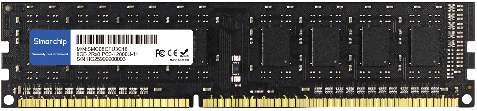 Industrial DDR3 U-DIMM memory module