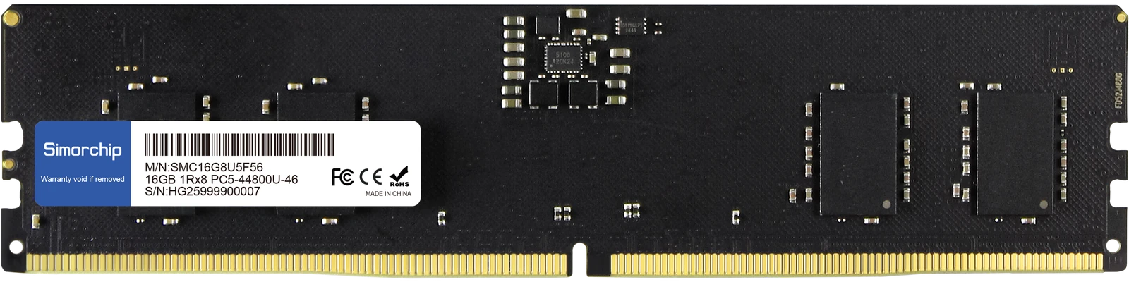 Industrial DDR5 memory module, U-DIMM