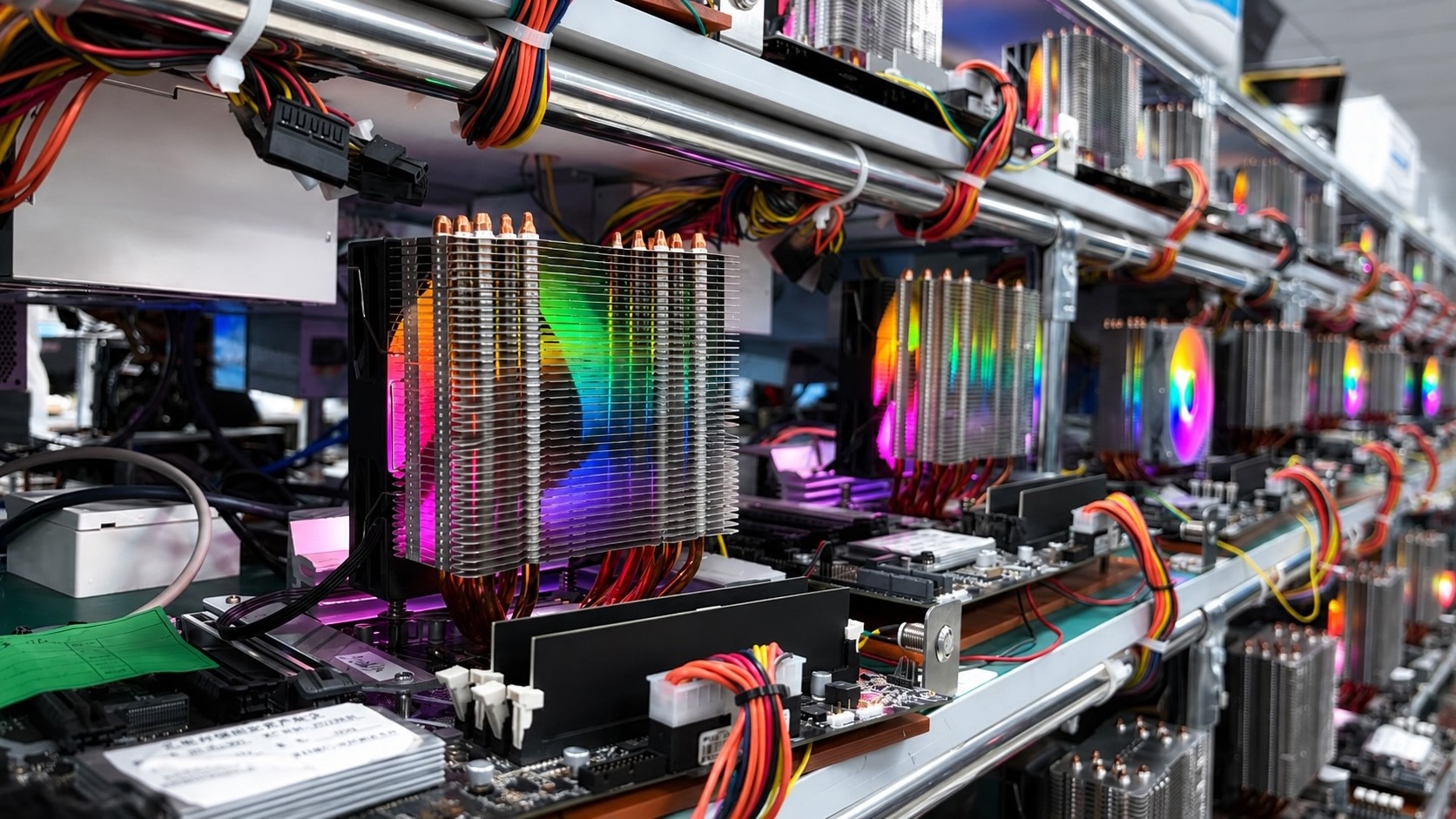 Simorchip production line — SMT placement and assembly